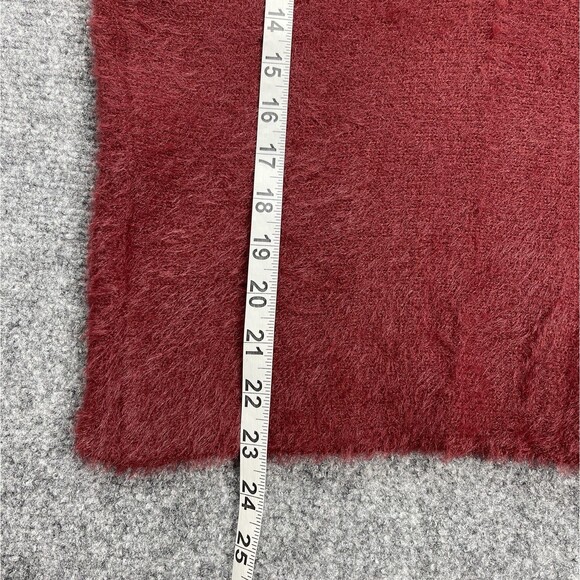 Red By BKE Buckle Sweater Eyelash Knit Lace Womens Small Oversized NEW W Tags - Picture 9 of 11